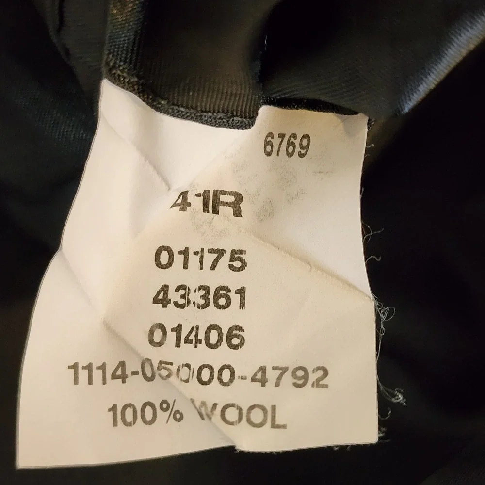 Jos. A. Bank Pinstripe Suit Jacket Blazer Mens 41R Charcoal Gray Business Casual